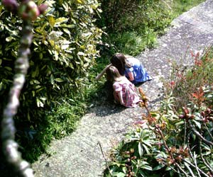 Kids in garden